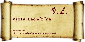 Viola Leonóra névjegykártya